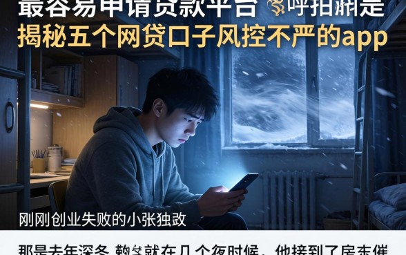最容易申请贷款的平台，揭秘五个网贷口子风控不严的app