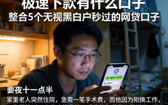 极速下款有什么口子，整合5个无视黑白户秒过的网贷口子