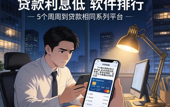 贷款利息低的软件排行,细致阐述5个周周到贷款相同系列的平台
