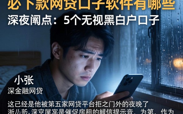 必下款的网贷口子软件有哪些，细致阐述5个无视黑白户口子