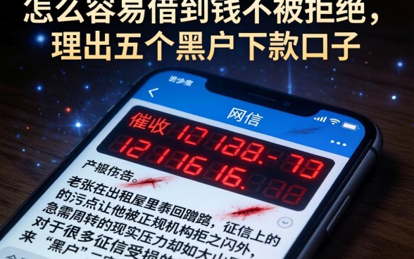 怎么容易借到钱不被拒绝，理出五个黑户下款口子