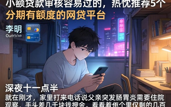小额贷款审核容易过的,热忱推荐5个分期有额度的网贷平台