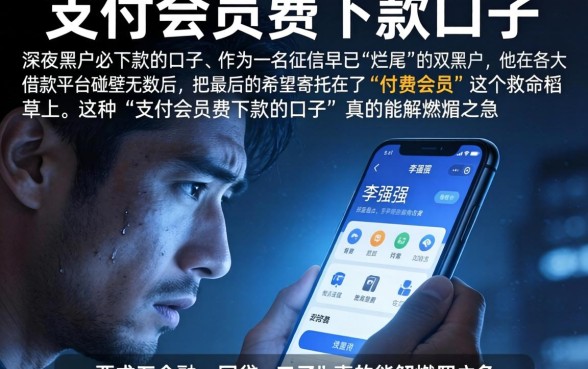 支付会员费下款的口子，详细阐述五个双黑户必下款的口子