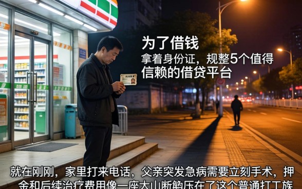 为了借钱 拿着身份证,规整5个值得信赖的借贷平台