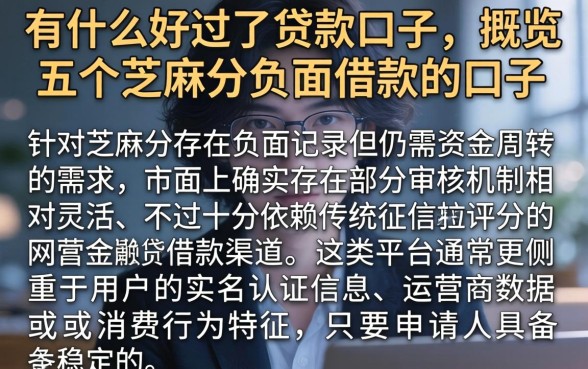 有什么好过的贷款口子，概览五个芝麻分负面借款的口子