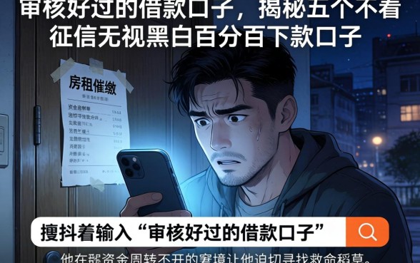 审核好过的借款口子，揭秘五个不看征信无视黑白百分百下款口子