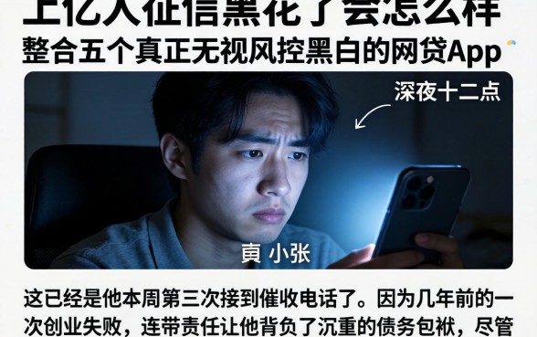 上亿人征信黑花了会怎么样,整合五个真正无视风控黑白的网贷app