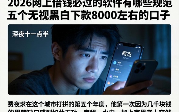 2026网上借钱必过的软件有哪些,规整五个无视黑白下款8000左右的口子