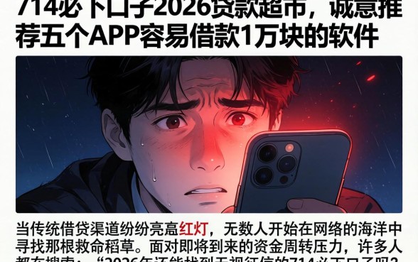 714必下口子2026贷款超市,诚意推荐五个APP容易借款1万块的软件