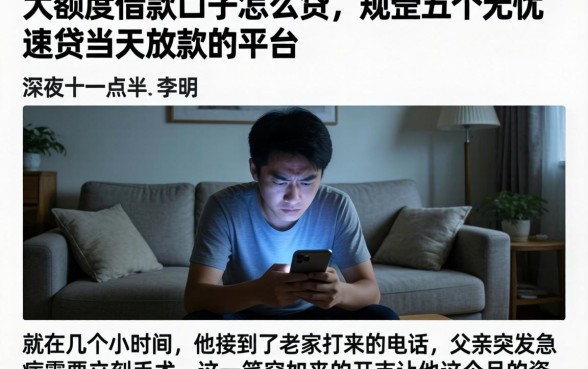大额度借款口子怎么贷，规整五个无忧速借当天放款的平台