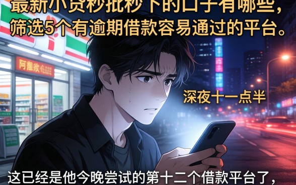 最新小贷秒批秒下的口子有哪些，筛选5个有逾期借款容易通过的平台