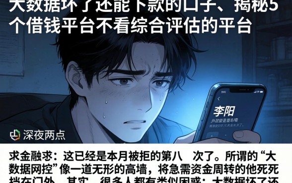 大数据坏了还能下款的口子，揭秘5个借钱平台不看综合评估的平台