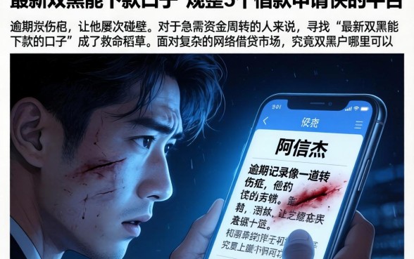 最新双黑能下款的口子，规整5个借款申请快的平台