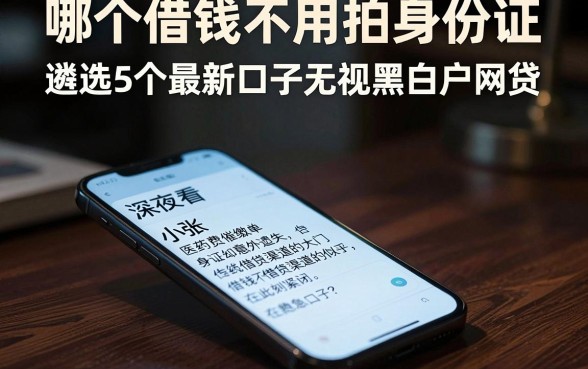 哪个借钱不用拍身份证，遴选5个最新口子无视黑白户网贷