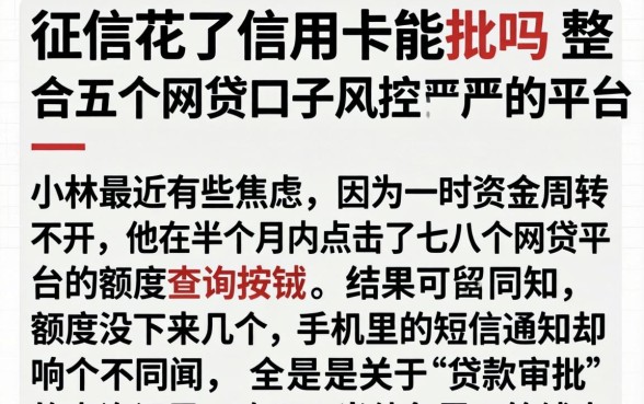 征信花了信用卡能批吗，整合五个网贷口子风控不严的平台