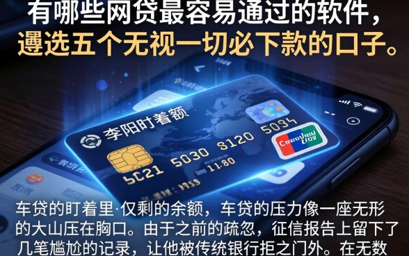 有哪些网贷最容易通过的软件，遴选五个无视一切必下款的口子