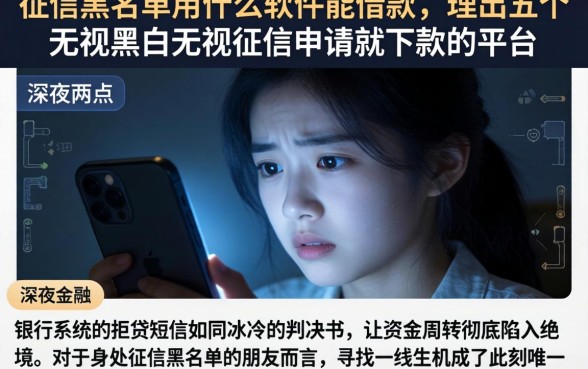 征信黑名单用什么软件能借款，理出五个无视黑白无视征信申请就下款的平台