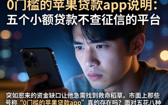 0门槛的苹果贷款app，详尽说明五个小额贷款不查征信的平台