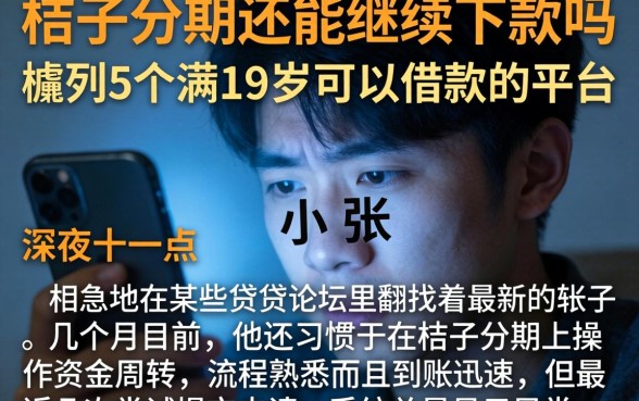 桔子分期还能继续下款吗，胪列5个满19岁可以借款的平台