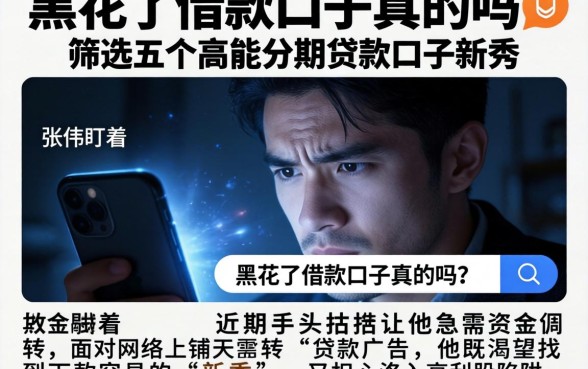 黑花了借款口子真的吗，筛选五个高能分期贷款口子新秀