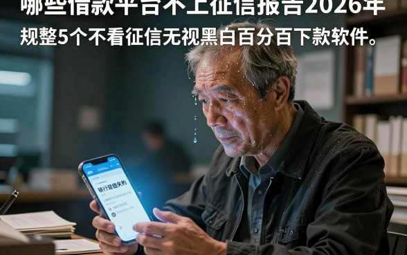 哪些借款平台不上征信报告2026年，规整5个不看征信无视黑白百分百下款软件