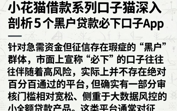小花猫借款系列口子,深入剖析5个黑户贷款必下口子app
