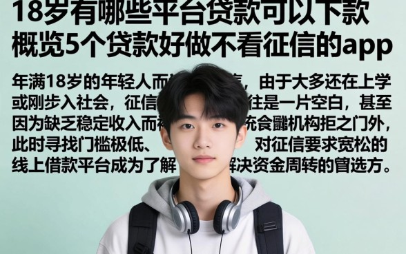 18岁有哪些平台贷款可以下款，概览5个贷款好做不看征信的app