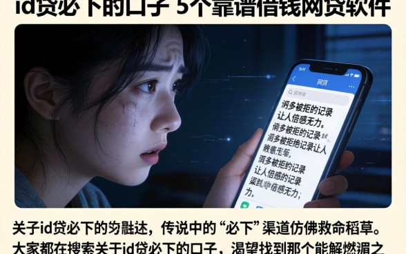 关于id贷必下的口子，详细阐述5个靠谱借钱网贷软件