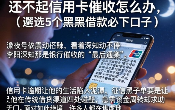还不起信用卡催收怎么办，遴选5个黑户借款必下口子