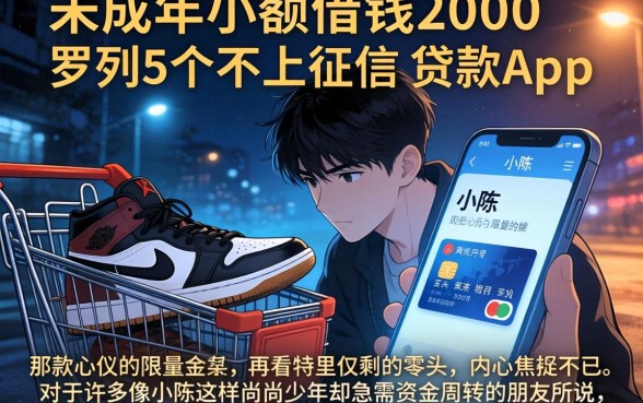 未成年小额借钱2000，罗列5个不上征信的贷款app