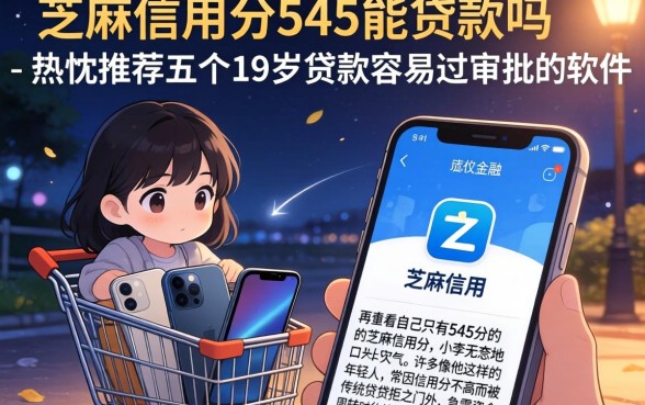 芝麻信用分545能贷款吗，热忱推荐五个19岁贷款容易过审批的软件