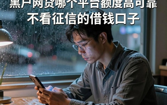 黑户网贷哪个平台额度高可靠，理出五个不看征信的借钱口子