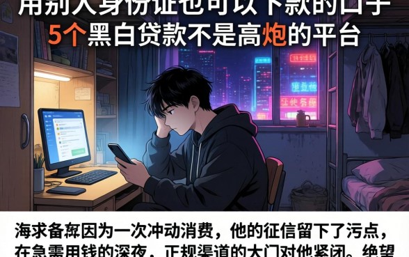 用别人身份证也可以下款的口子，详细阐述5个黑白贷款不是高炮的平台
