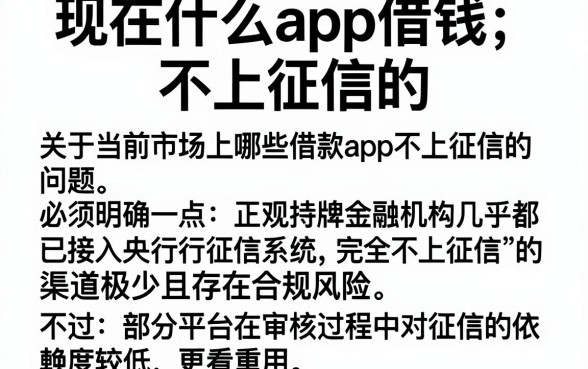 现在什么app借钱不上征信的,详尽说明5个轻松贷10万的口子
