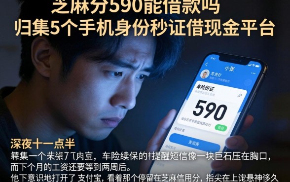 芝麻分590能借款吗,归集5个手机身份证秒借现金的平台