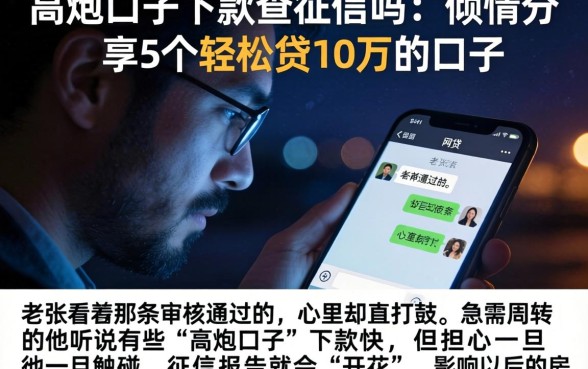 高炮口子下款查征信吗，倾情分享5个轻松贷10万的口子
