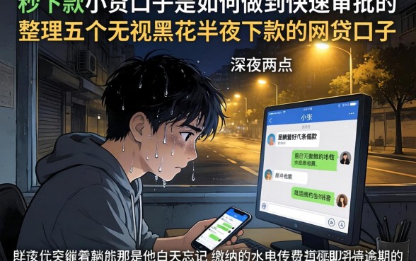 秒下款小贷口子是如何做到快速审批的，整理五个无视黑花半夜下款的网贷口子