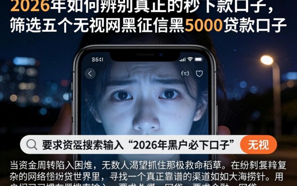 2026年如何辨别真正的秒下款口子，筛选五个无视网黑征信黑5000贷款口子
