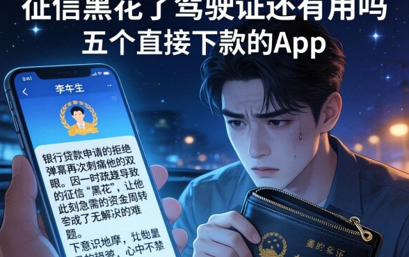 征信黑花了驾驶证还有用吗，概括五个直接下款的app