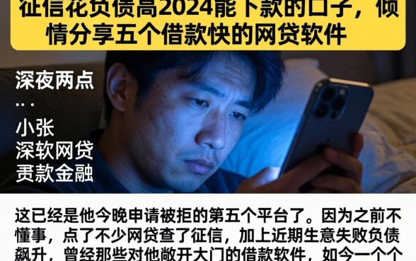 征信花负债高2026能下款的口子，倾情分享五个借款快的网贷软件