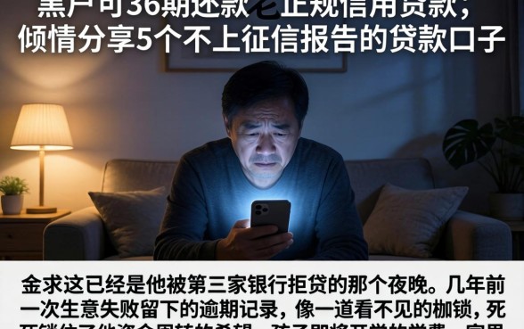 黑户可36期还款的正规信用贷款，倾情分享5个不上征信报告的贷款口子
