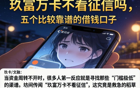 玖富万卡不看征信吗，概括五个比较靠谱的借钱口子