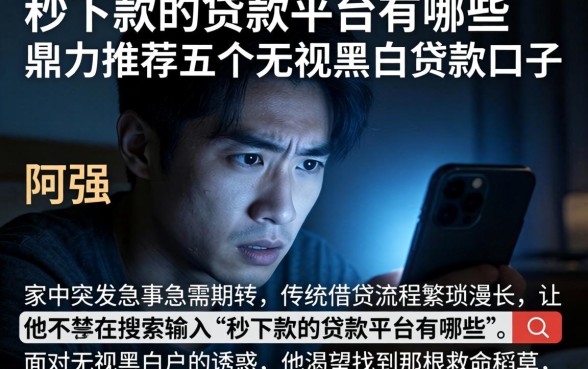 秒下款的贷款平台有哪些，鼎力推荐五个无视黑白贷款口子