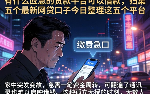 有什么应急的贷款平台可以借款，归集五个最新网贷口子今日整理这五个平台