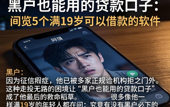 黑户也能用的贷款口子，概览5个满19岁可以借款的软件