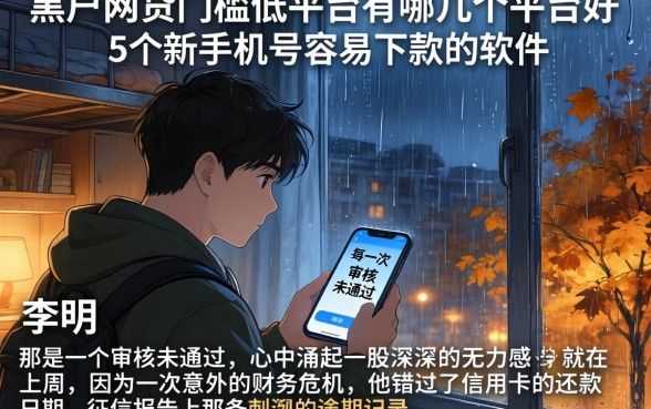 黑户网贷门槛低的平台有哪几个平台好，详细阐述5个新手机号容易下款的软件