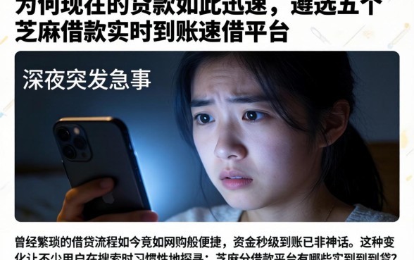 为何现在的贷款如此迅速，遴选五个芝麻借款实时到账速借平台