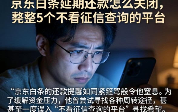 京东白条延期还款怎么关闭,规整5个不看征信查询的平台