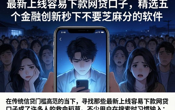 最新上线容易下款网贷口子，精选五个金融创新秒下不要芝麻分的软件