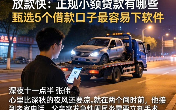 放款快的正规小额贷款有哪些，甄选5个借款口子最容易下软件